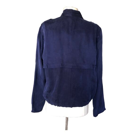 Rails NWT Rowen Military Inspired Crop Shoulder Epaulets Jacket Cobalt Blue Med - Picture 4 of 12